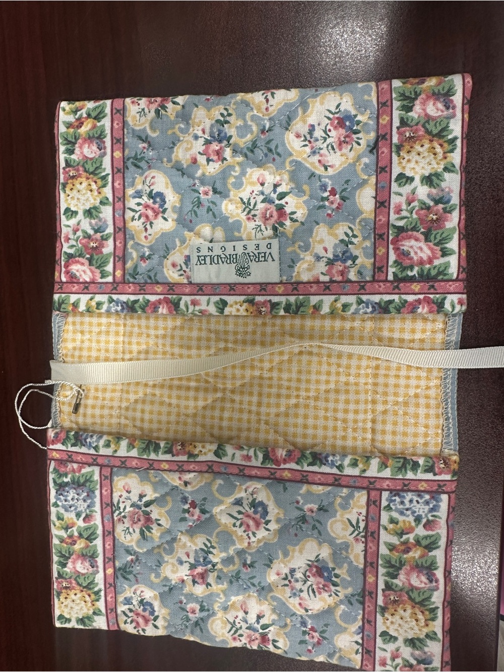 Vera Bradley Blue Floral Quilted Book Cover - Picture 2 of 3